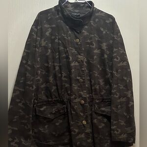 Lane Bryant Plus Size Camo Parka Jacket- Size 22 Military inspired Utility style